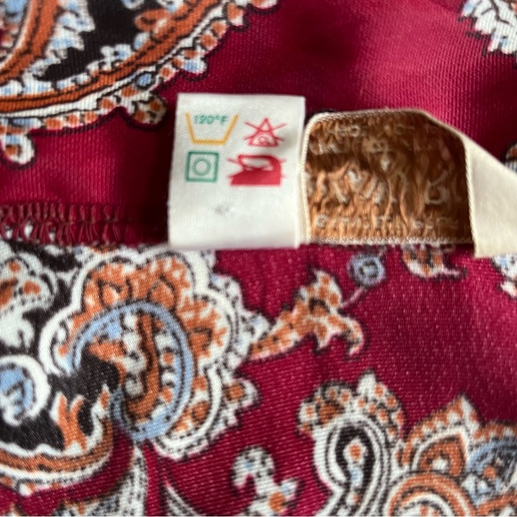 Vintage Paisley Kimono belted Robe with pockets - Picture 11 of 11